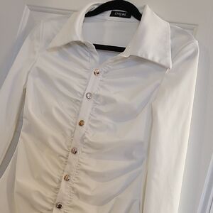 ChicMe White Button Down Shirt for Women